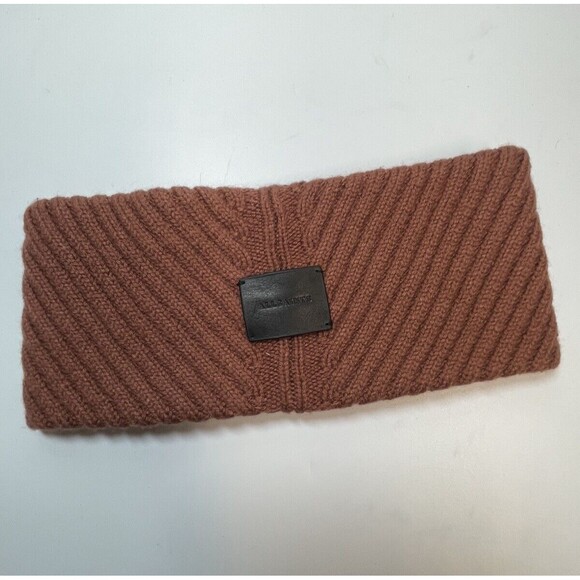 AllSaints Traveling Rib Headband In Burnt Orange New - Picture 1 of 3